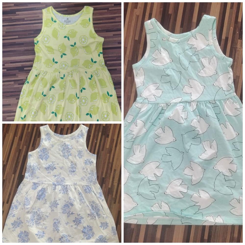 G22150 H&M and Anko Girls Sleeveless Printed Dress