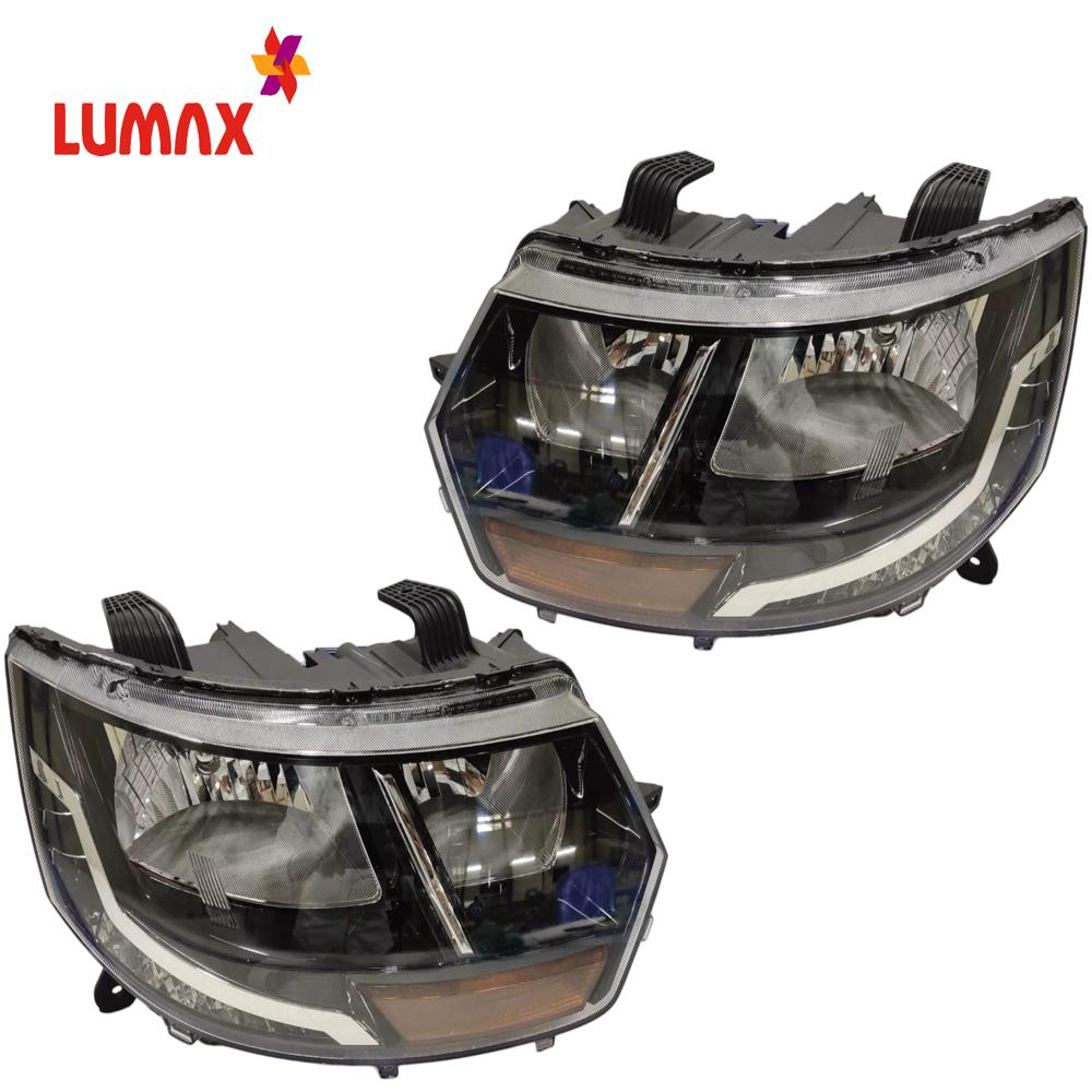 Lumax Headlight Assembly With Adjustable Motor For Mahindra KUV 100 With DRL 2017-2023