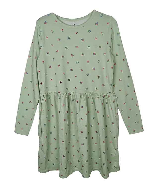 G22148 H&M and Anko Girls Long Sleeve Printed Dress