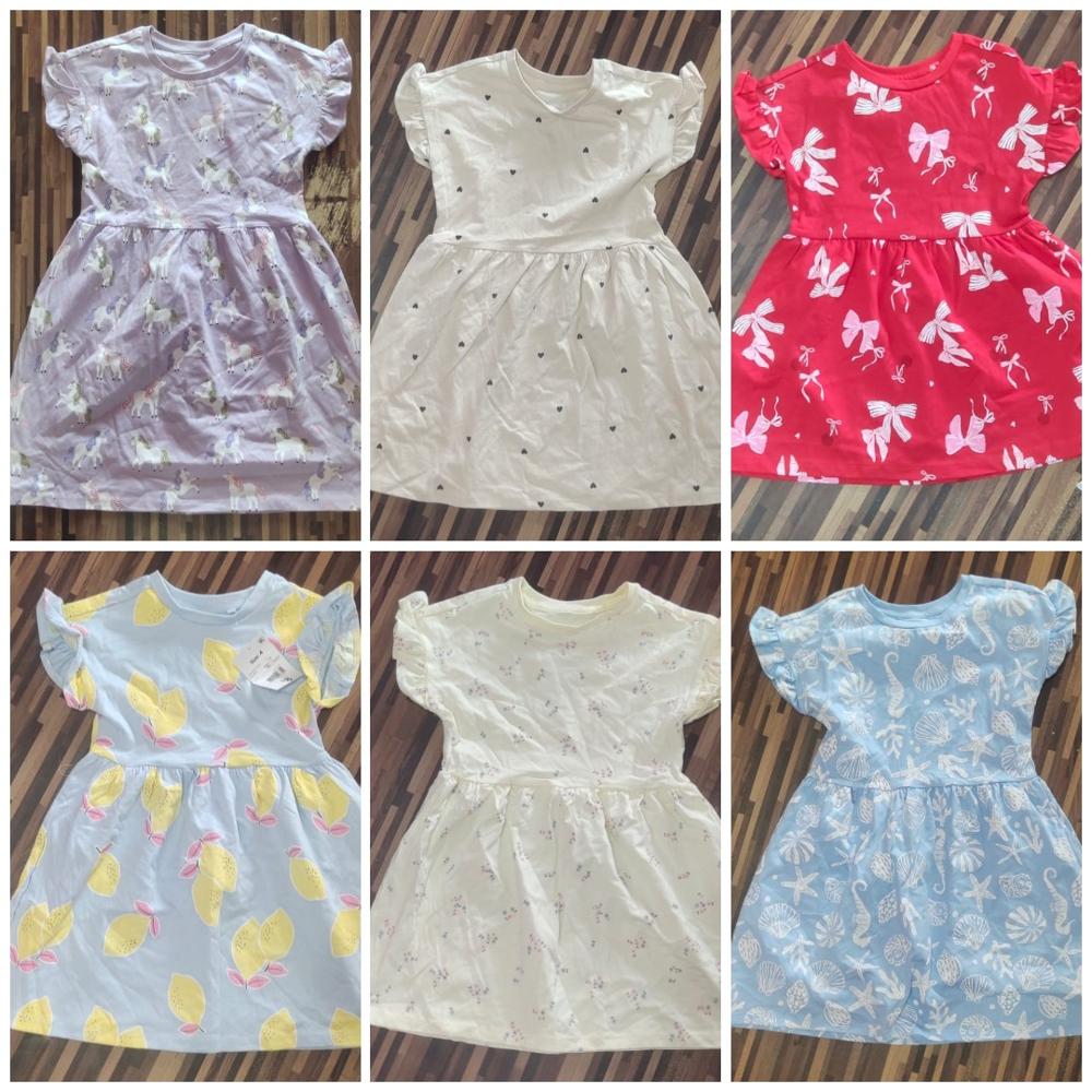 G22149 H&M and Anko Girls Short Sleeve Printed Dress