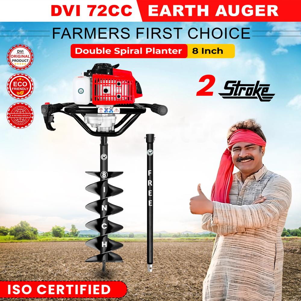  72cc Earth Auger with 8 inch bit