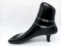 92.5 New Design Silver Infinity Payal