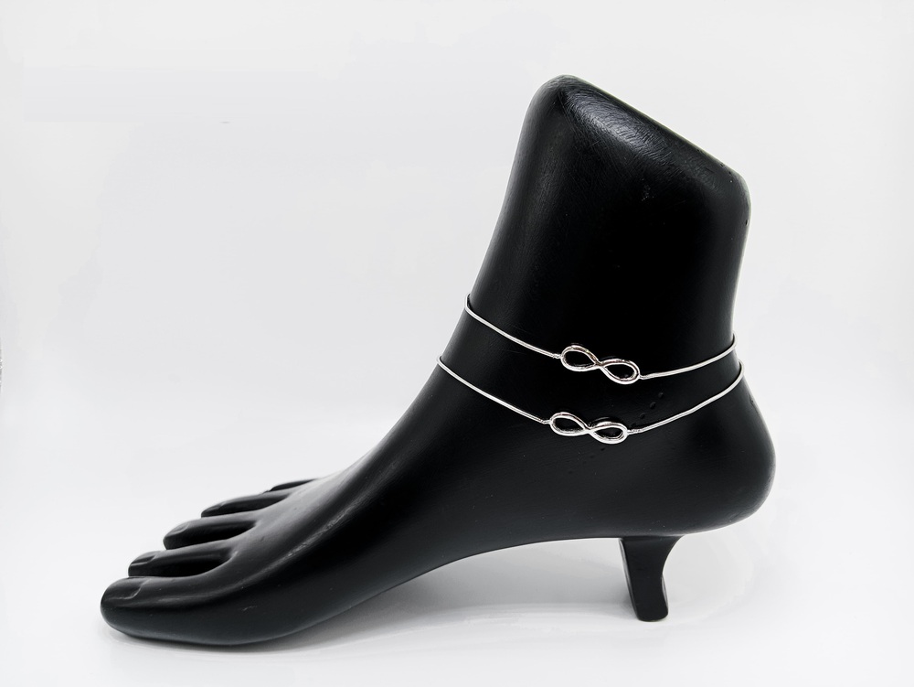 92.5 New Design Silver Infinity Payal