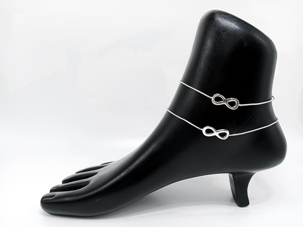 92.5 New Design Silver Infinity Payal