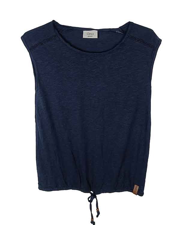 W13464 Gina Ladies Sleeveless Top with Tie Feature