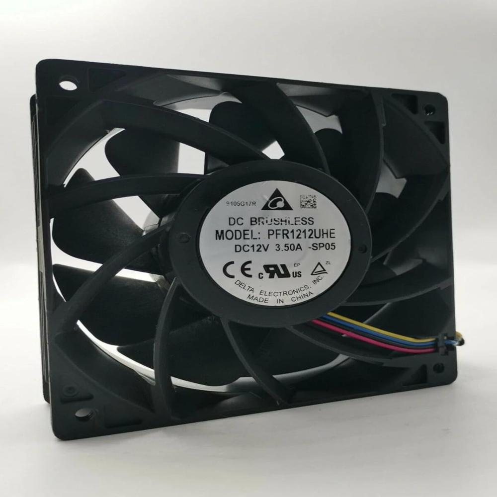 Delta PFR1212UHE Axial Fan 12V DC 3.50A DC Brushless Air Cooling Fan 7400 RPM 12038mm 4Wire