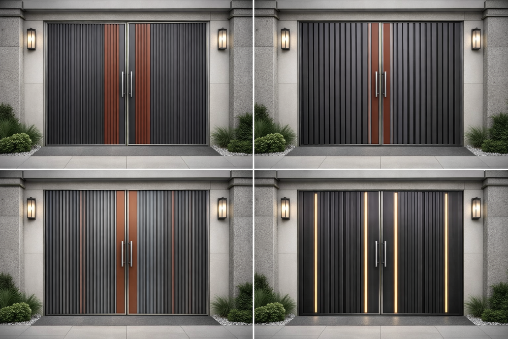 Aluminium Profile Main Gate - Material: Stainless Steel