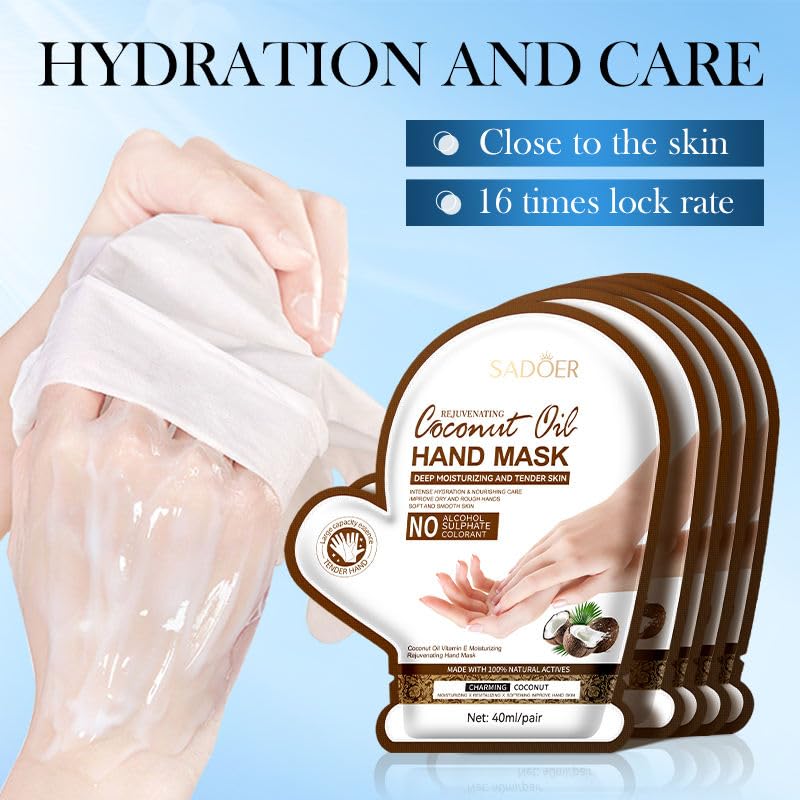 Coconut Oil Hand Mask Gloves