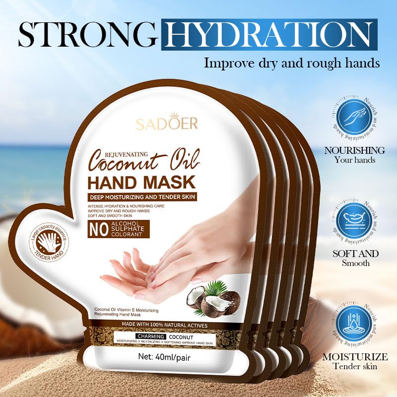 Coconut Oil Hand Mask Gloves