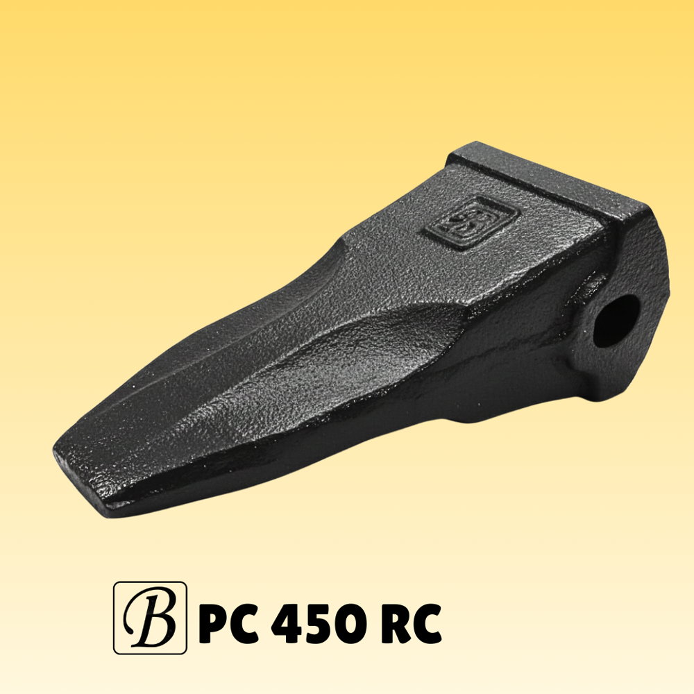 Pc 450 Rc Tooth Point - High-strength Alloy Steel, 300x155x110 Mm, Yellow | Wear Resistant, Replaceable, Long Life