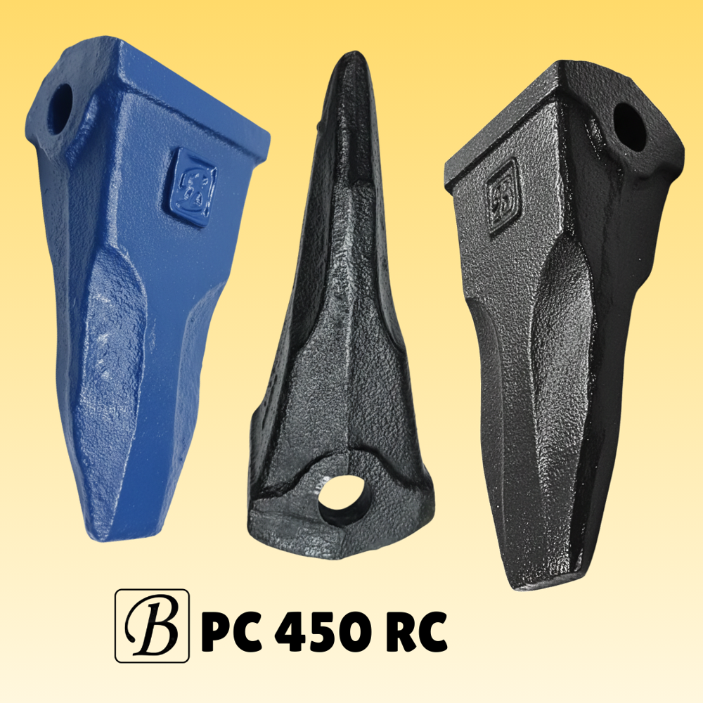 Pc 450 Rc Tooth Point - High-strength Alloy Steel, 300x155x110 Mm, Yellow | Wear Resistant, Replaceable, Long Life