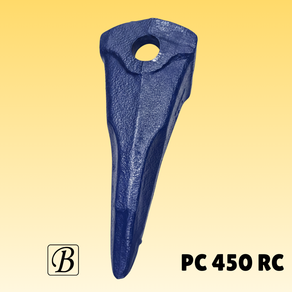 Pc 450 Rc Tooth Point - High-strength Alloy Steel, 300x155x110 Mm, Yellow | Wear Resistant, Replaceable, Long Life