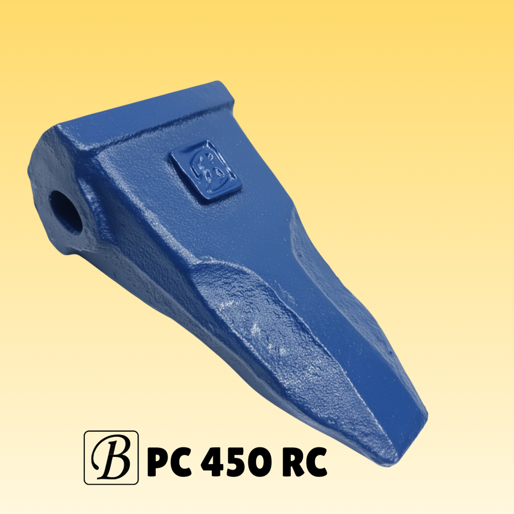 Pc 450 Rc Tooth Point - High-strength Alloy Steel, 300x155x110 Mm, Yellow | Wear Resistant, Replaceable, Long Life