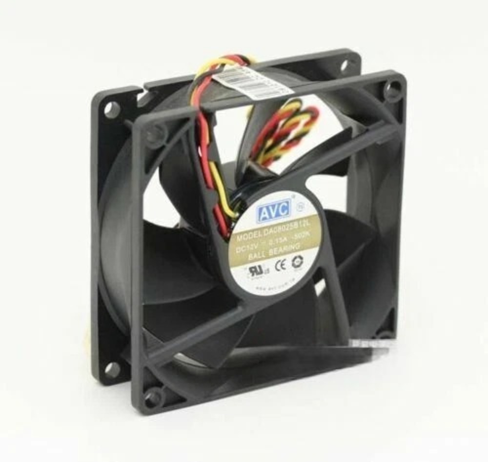 AVC DA08025B12L 12V DC 0.15A 8025mm Ball Bearing Industrial Axial Cooling Fan