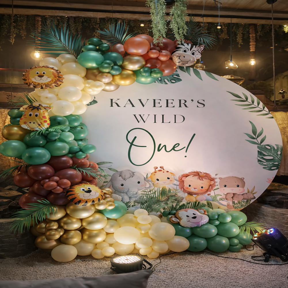 Jungle Theme Birthday Party Ring Backdrop Decoration