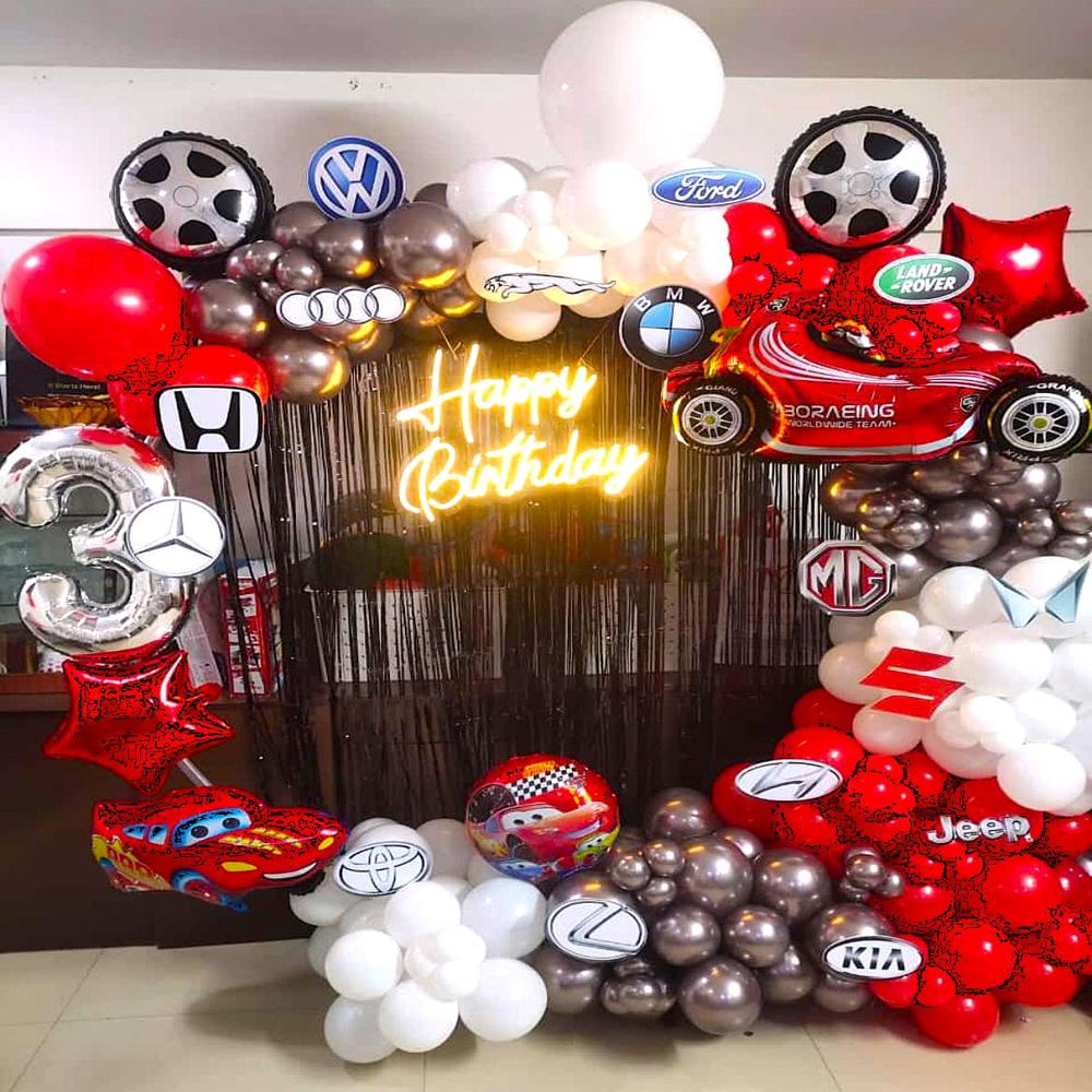 Cars Theme Birthday Party Ring Backdrop