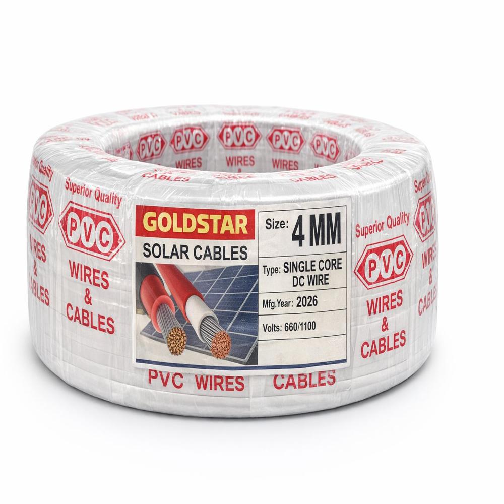 4 Sqmm Solar DC Cable | Tinned Copper | UV Resistant | 100 Meter