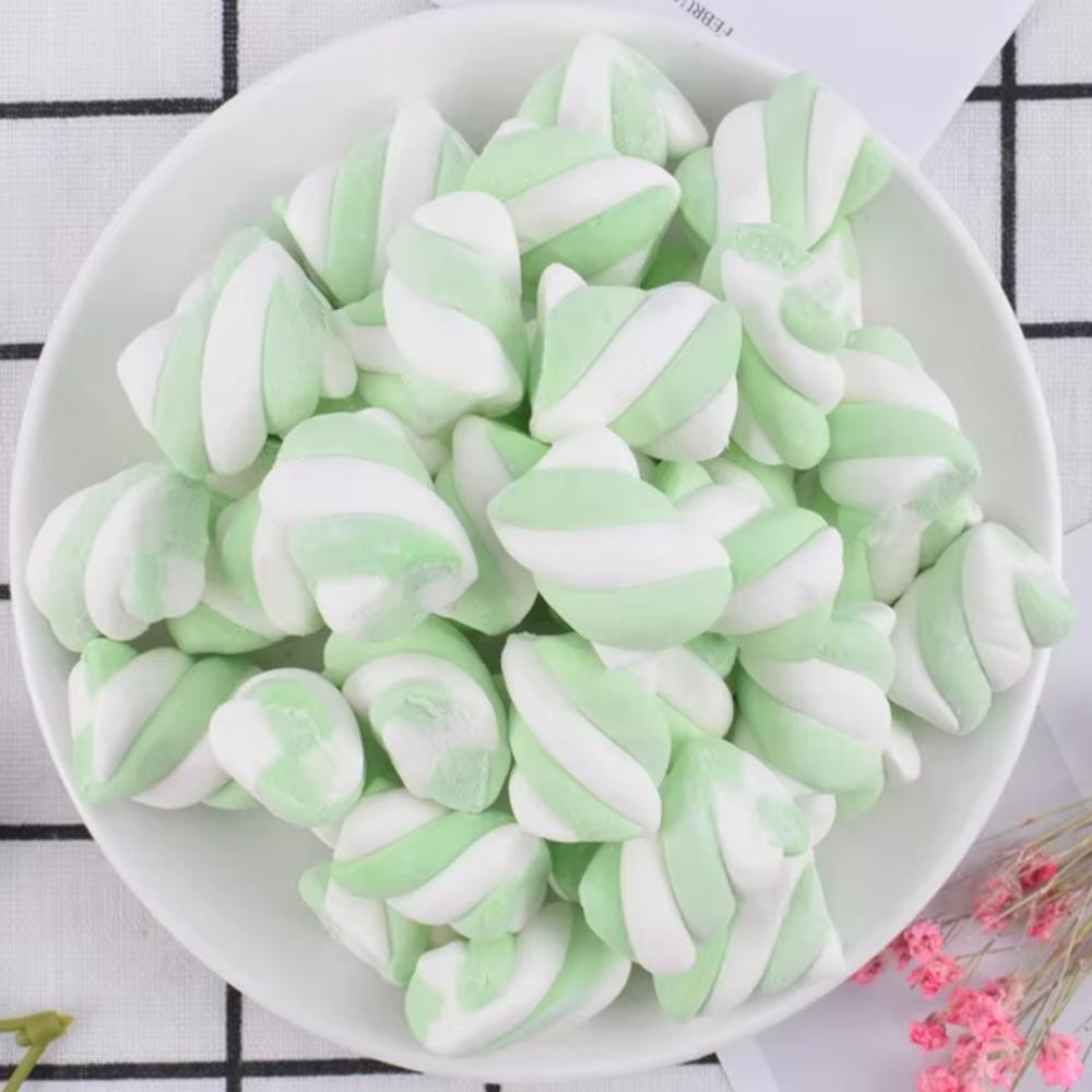 Bulk Hot Sale Custom Mini Halal Twist Marshmallow Candy