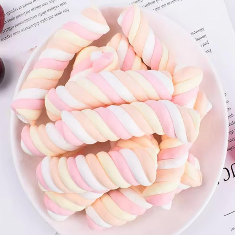 Bulk Hot Sale Custom Mini Halal Twist Marshmallow Candy