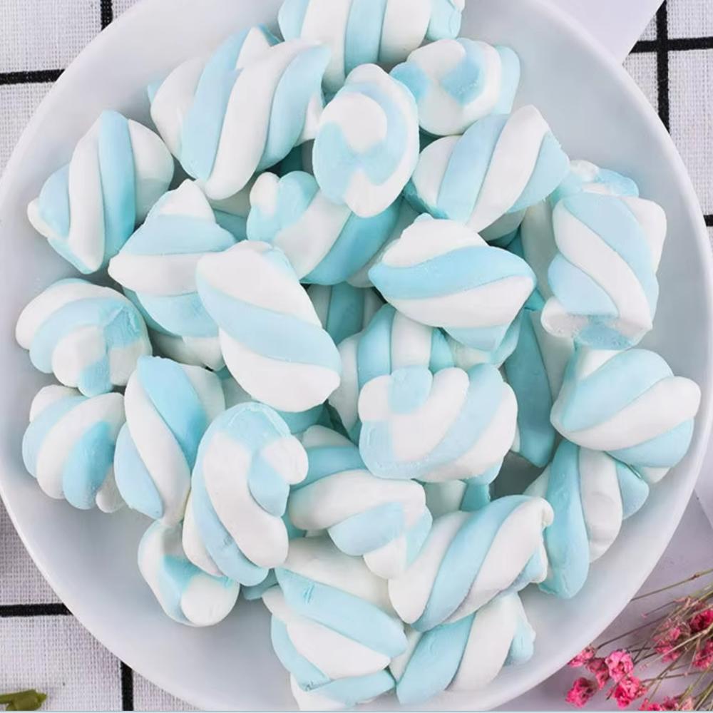 Bulk Hot Sale Custom Mini Halal Twist Marshmallow Candy