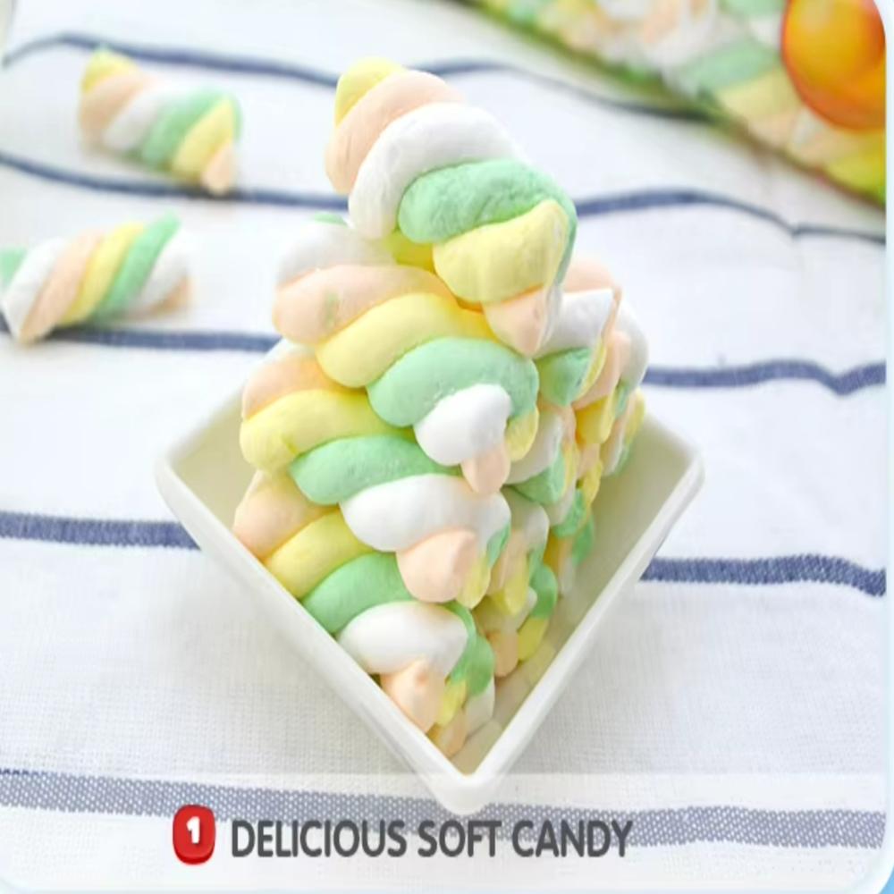 Bulk Hot Sale Custom Mini Halal Twist Marshmallow Candy