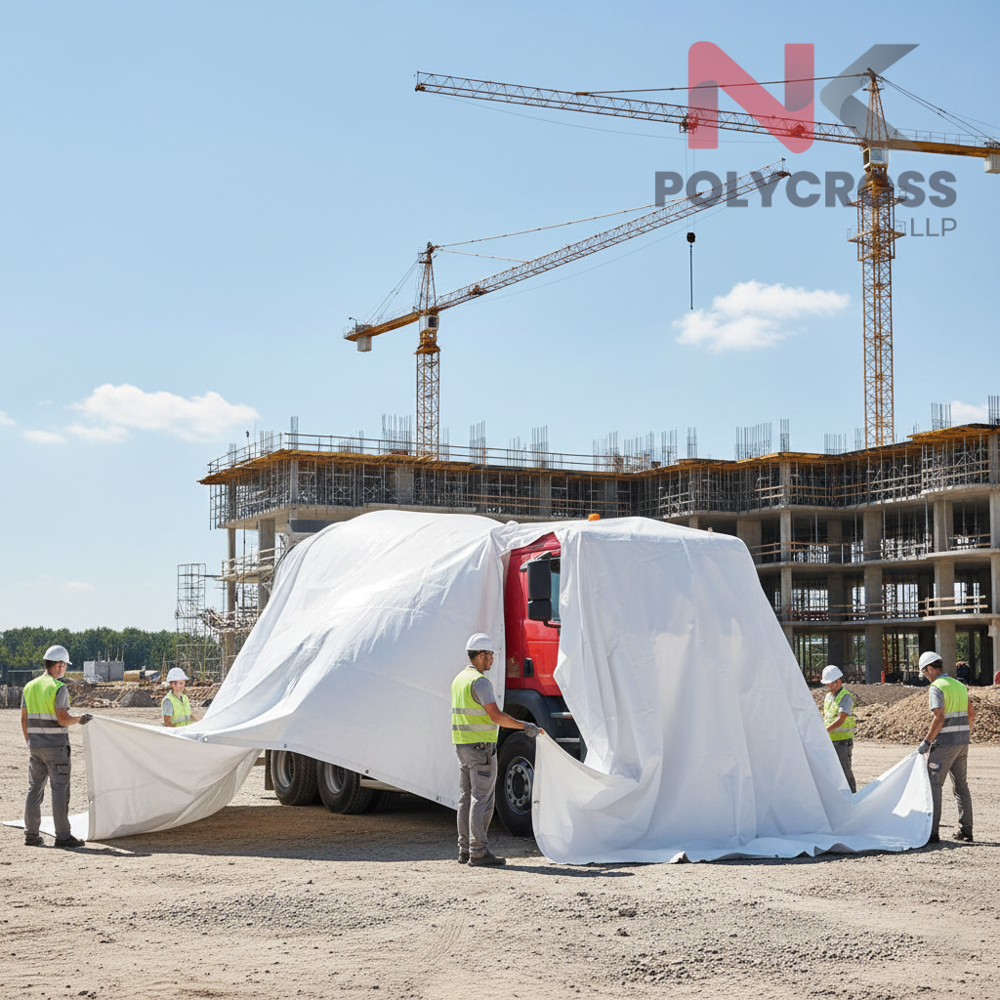Concrete Mixer Cover - Application: Blue