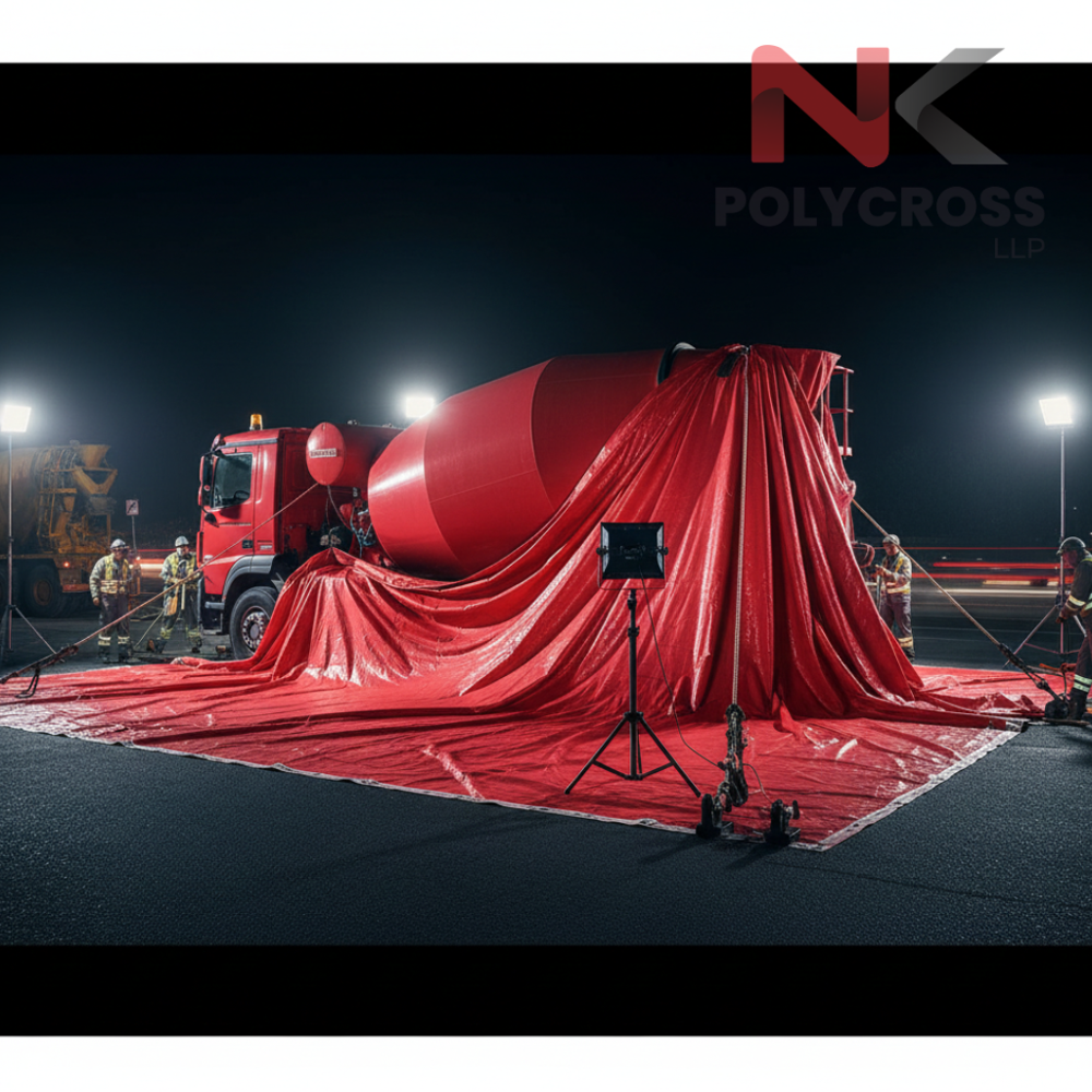 Concrete Mixer Cover - Application: Blue