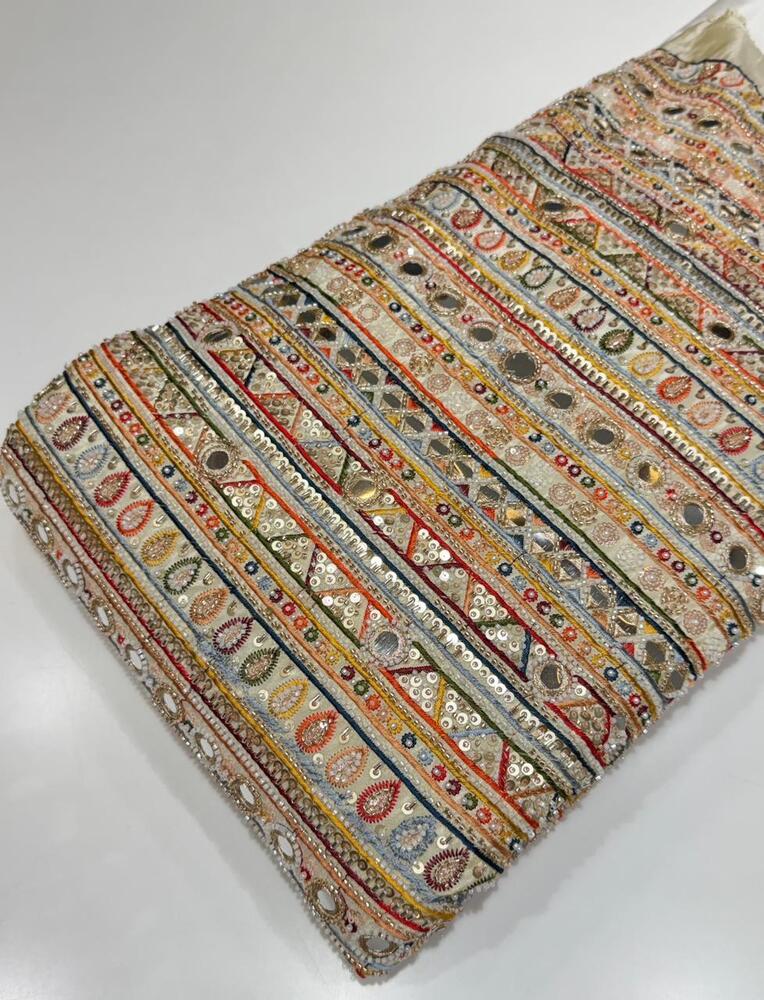 Mirror Work On Net Fabric