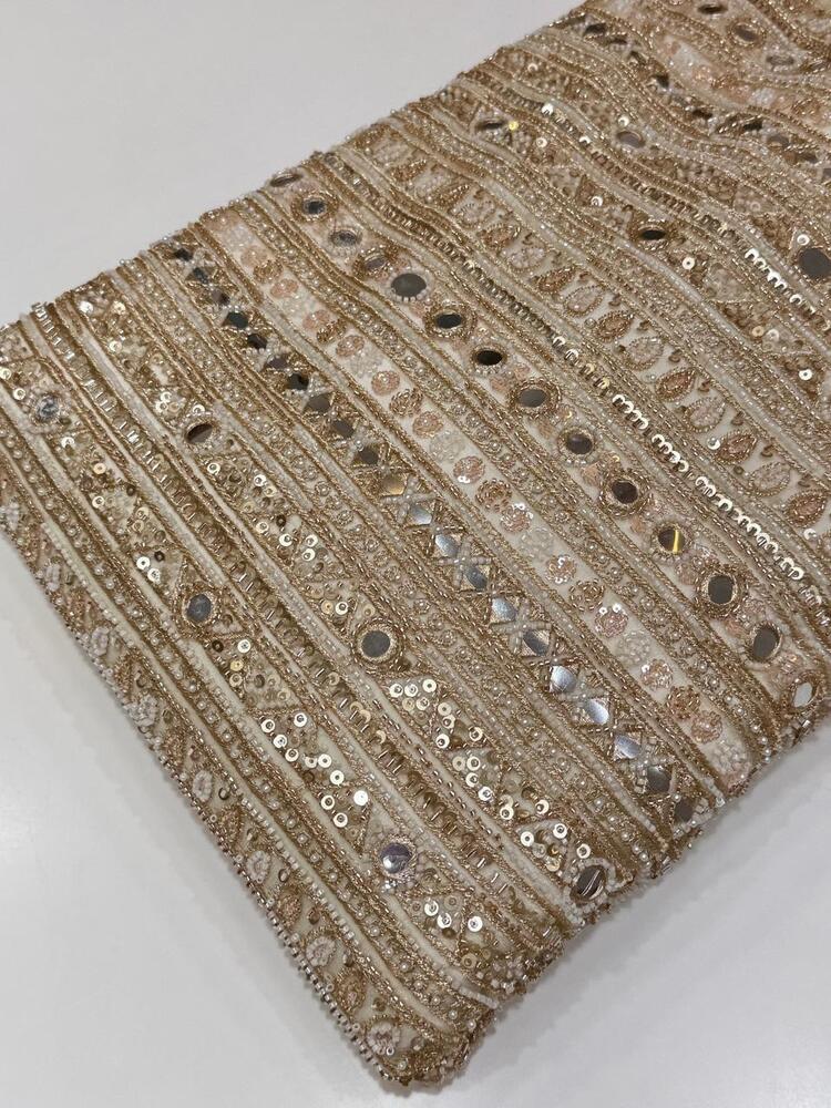 Mirror Work On Net Fabric