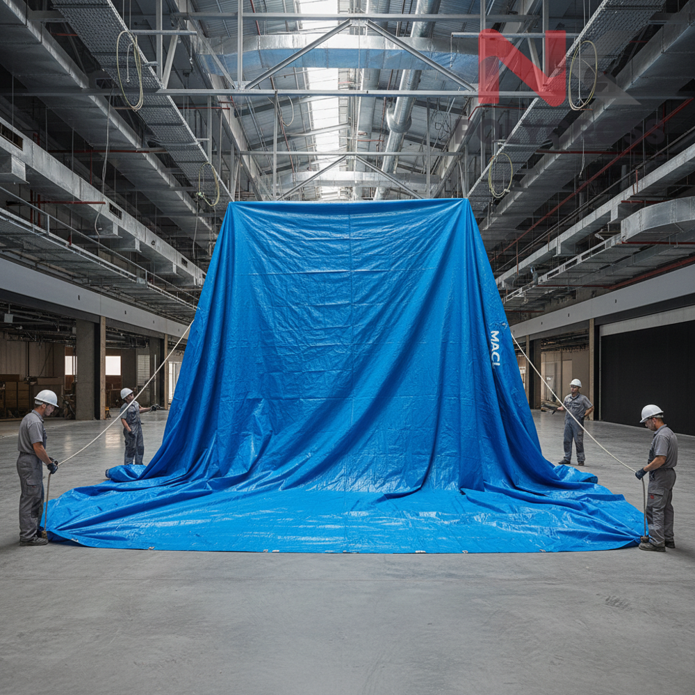 Warehouse Rack Dust Sheet - Color: Blue
