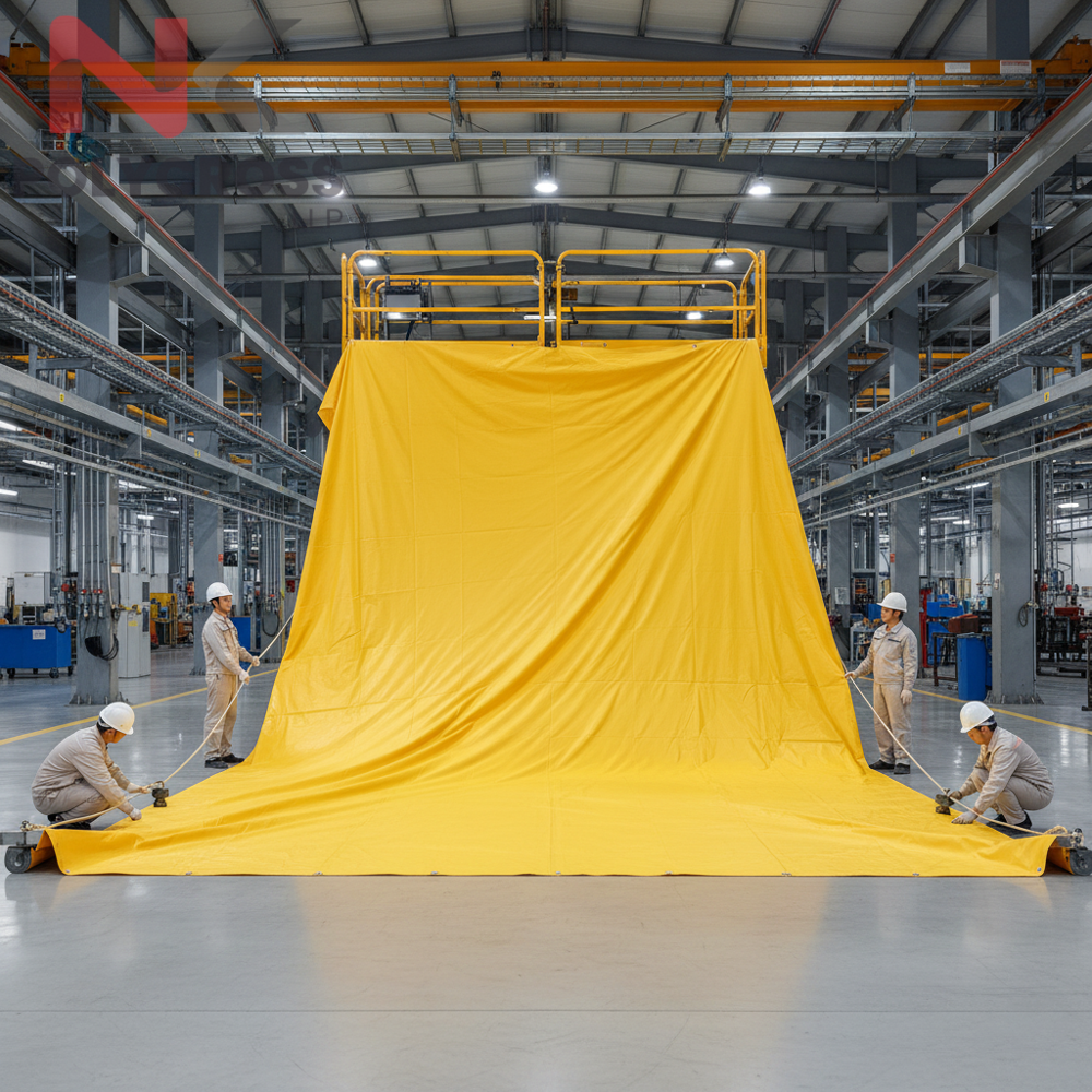 Warehouse Rack Dust Sheet - Color: Blue