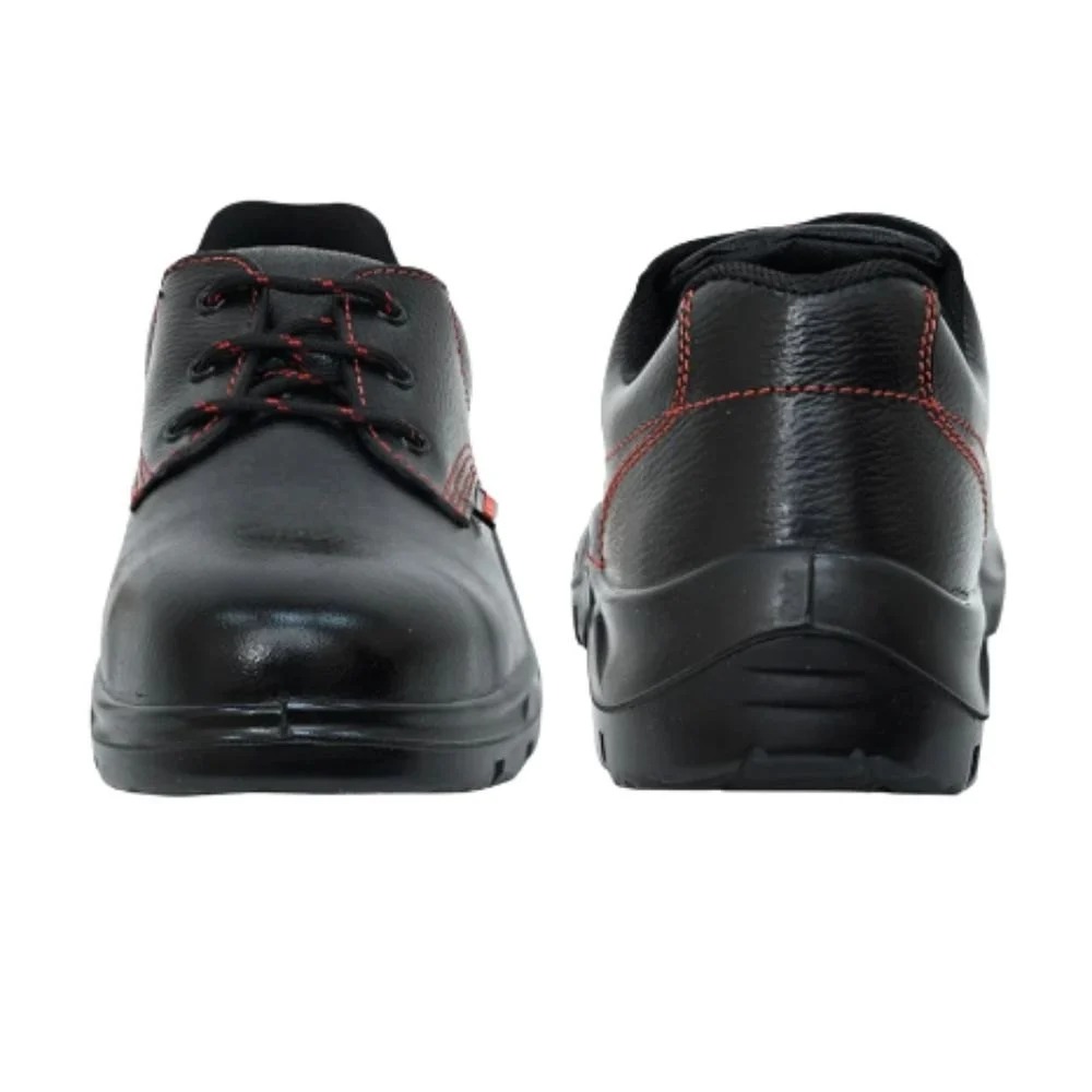 KARAM FS01 Deluxe Leather Red Stitched Safety Shoes