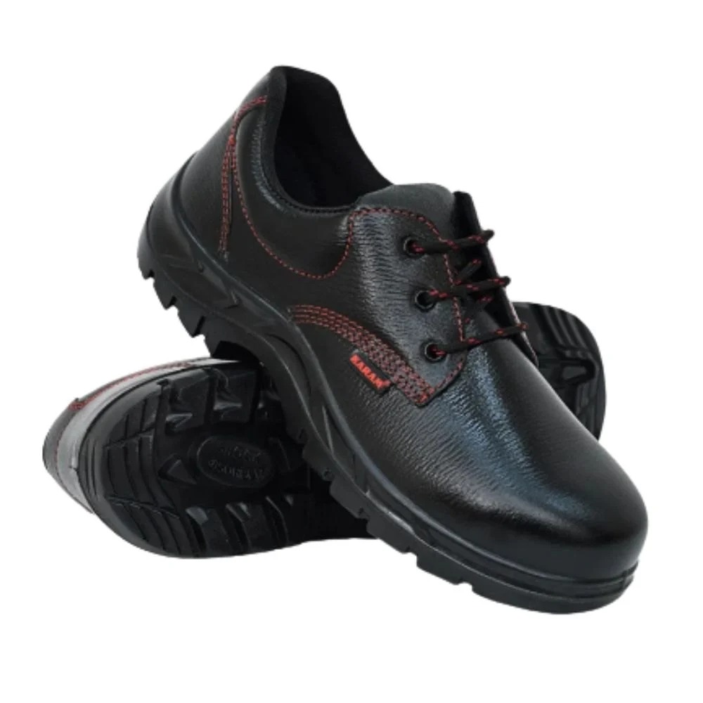 KARAM FS01 Deluxe Leather Red Stitched Safety Shoes