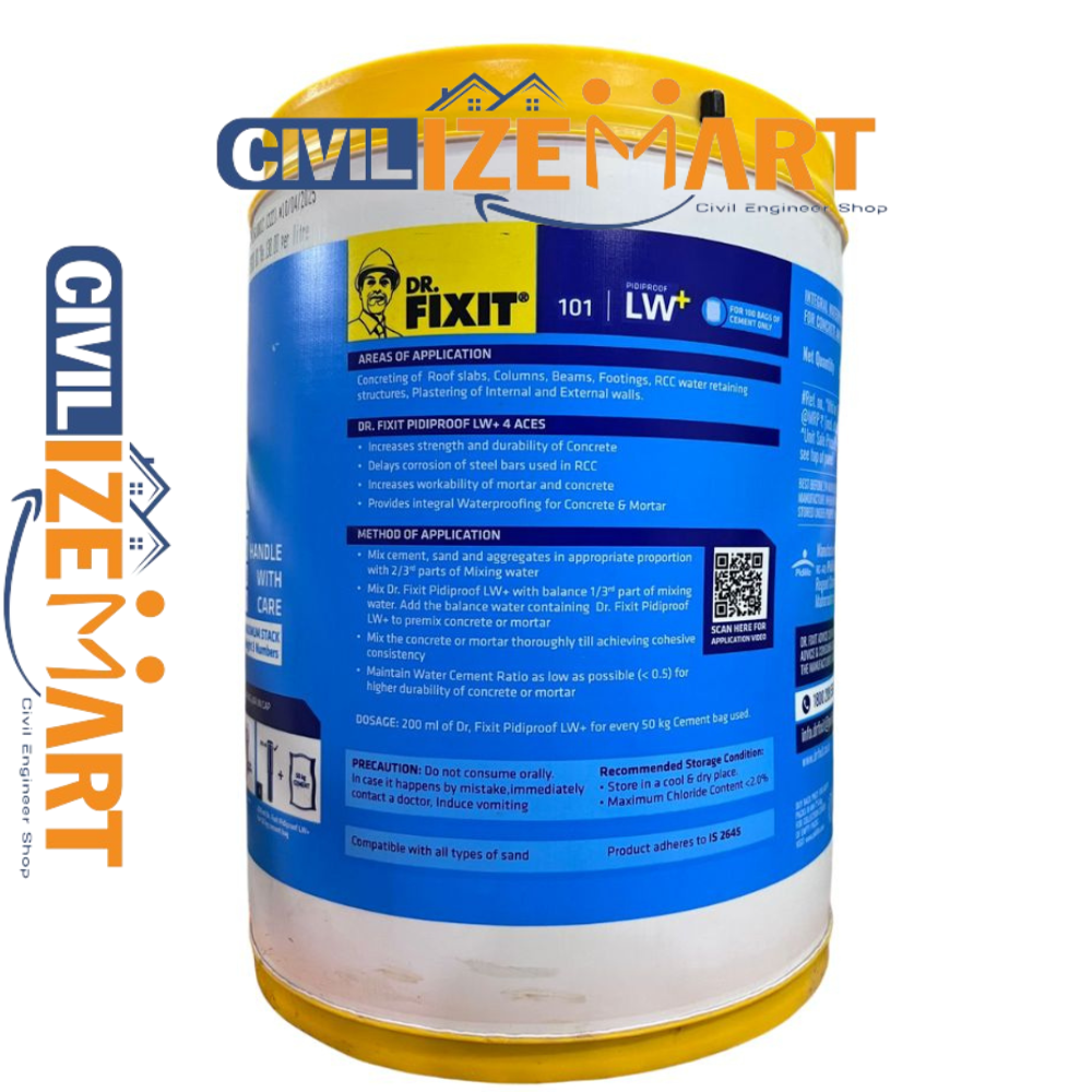 Dr. Fixit 101 Pidiproof LW+ Integral Liquid Waterproofing Compound