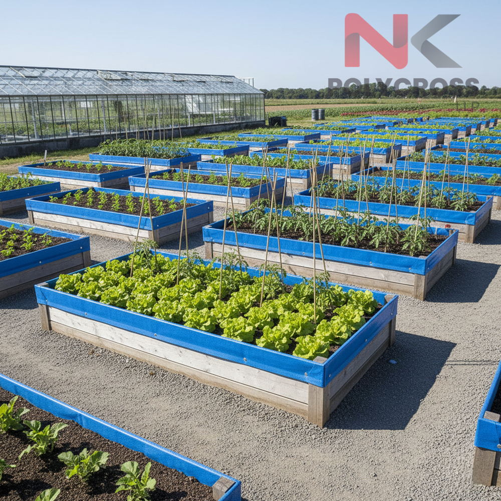 Raised Bed Liner - Color: Blue