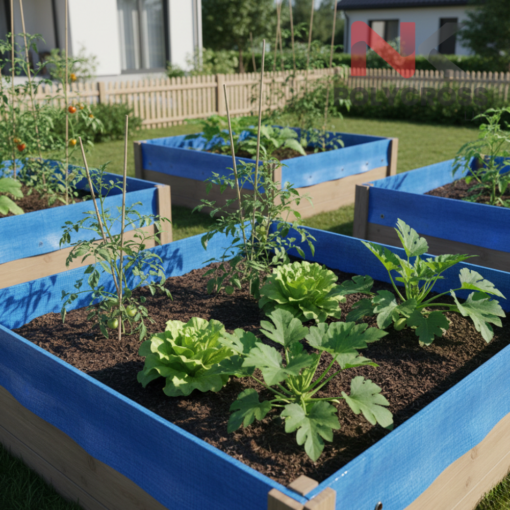 Raised Bed Liner - Color: Blue