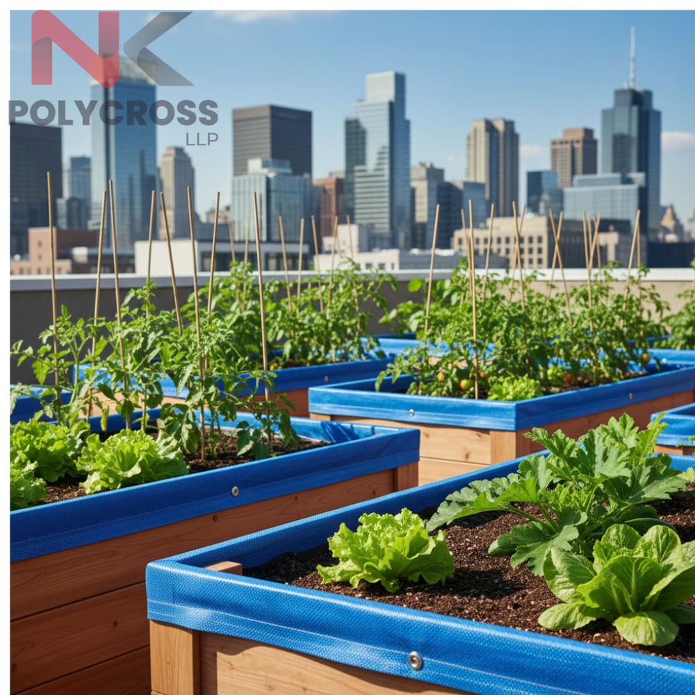 Raised Bed Liner - Color: Blue