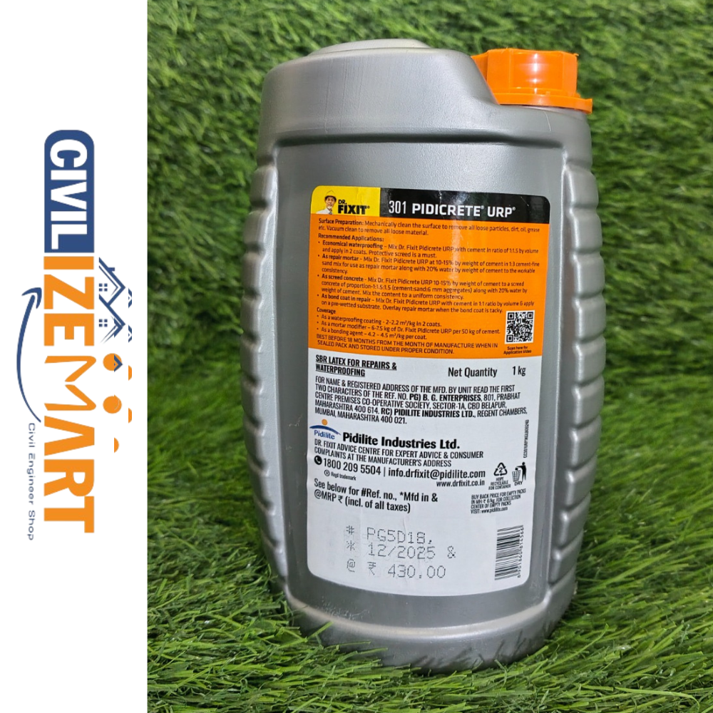1 Ltr Dr. Fixit 301 Pidicrete Urp Waterproofing Coating Chemical