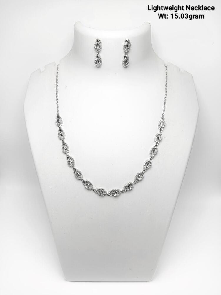 92.5 New Design silver Lightweight Necklace