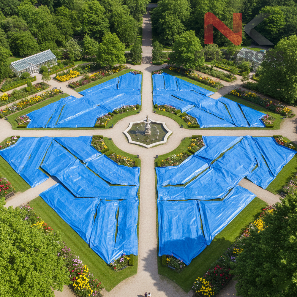 Flower Bed Cover - Color: Blue