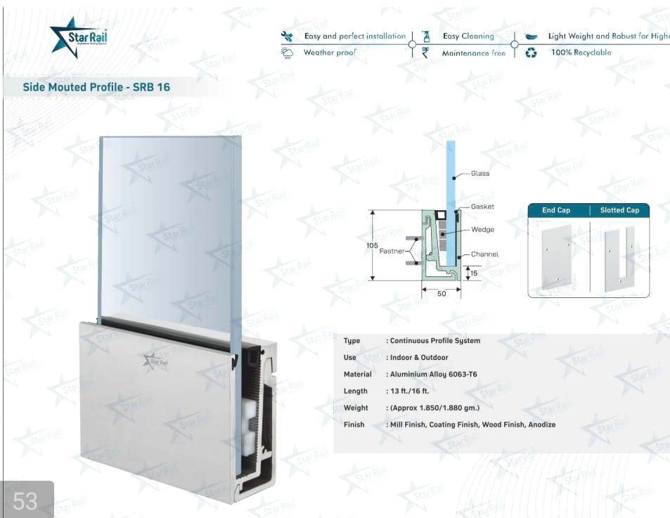 Aluminium Extrusion Sections - Color: Silver