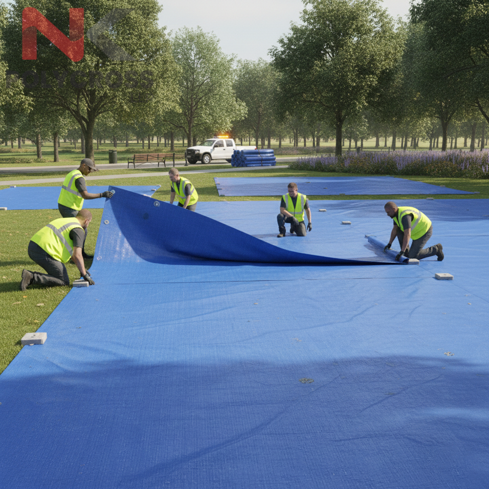 Grass Protection Sheet - Color: Blue