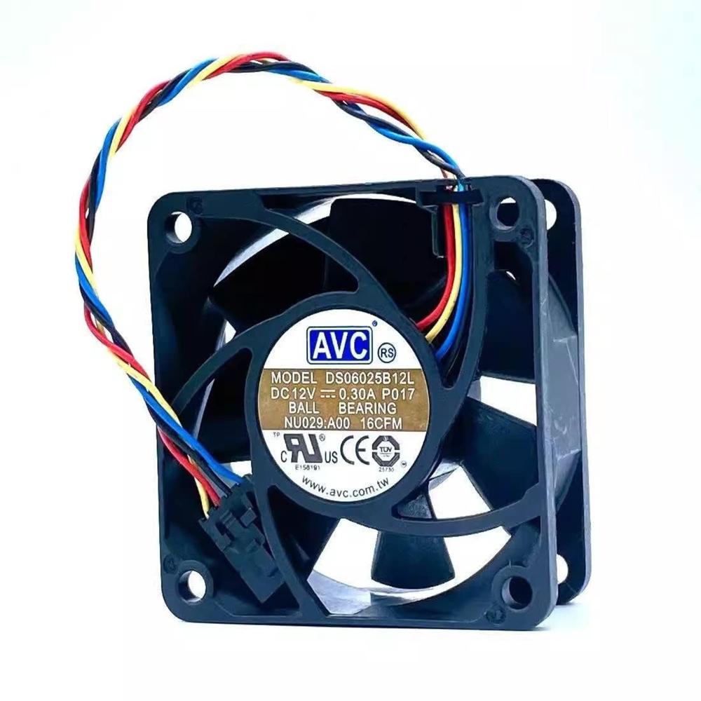 AVC DS06025B12L Axial Fan 12V DC 0.30A DC Brushless Air Cooling Fan 3200 RPM 6025mm 4Wire