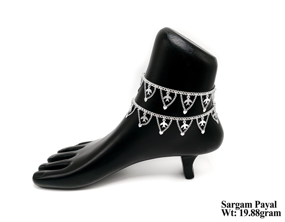 92.5 New Design Silver Sargam Payal