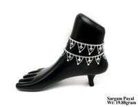 92.5 New Design Silver Sargam Payal