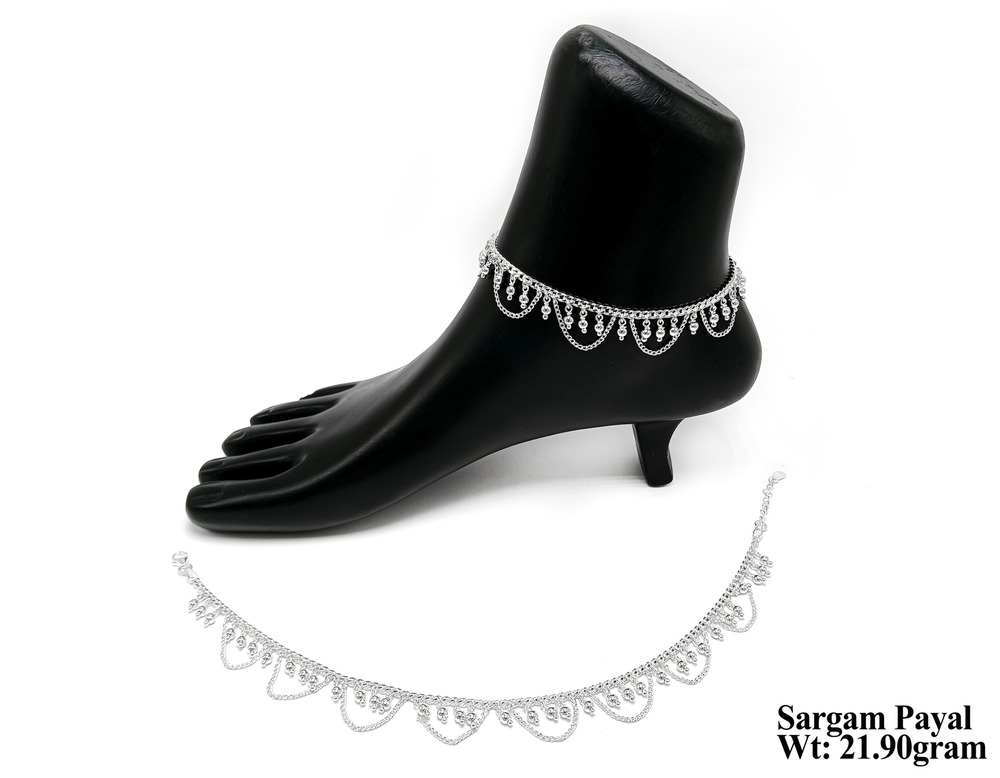 92.5 New Design Silver Sargam Payal