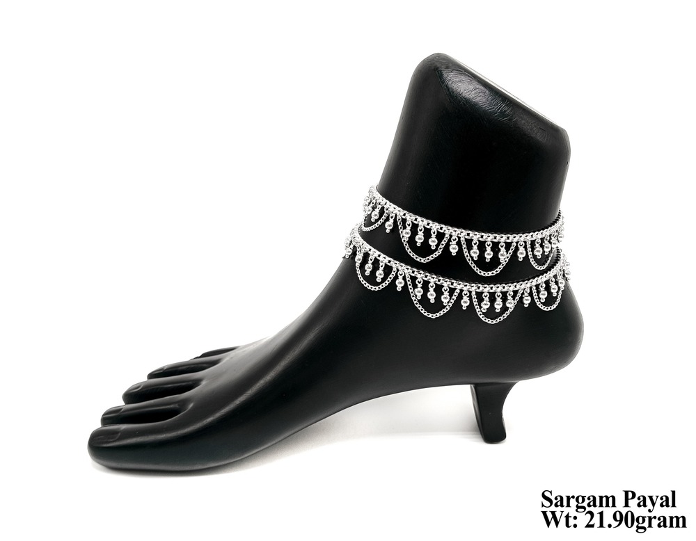 92.5 New Design Silver Sargam Payal