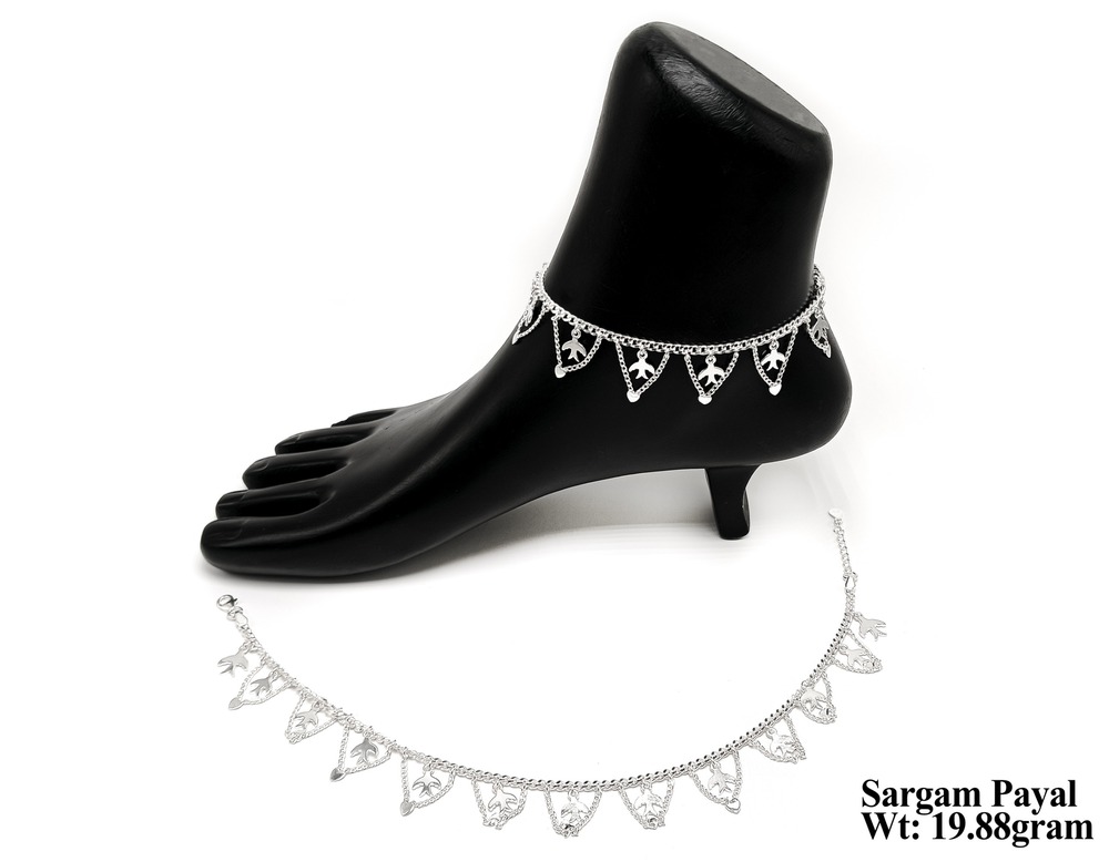 92.5 New Design Silver Sargam Payal