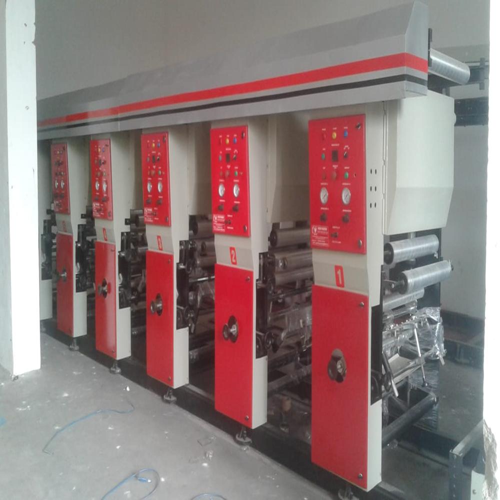 Rotogravure Printing Machine - Ms Material, Up To 8 Colors, Electric Drive - Automatic Plc Control
