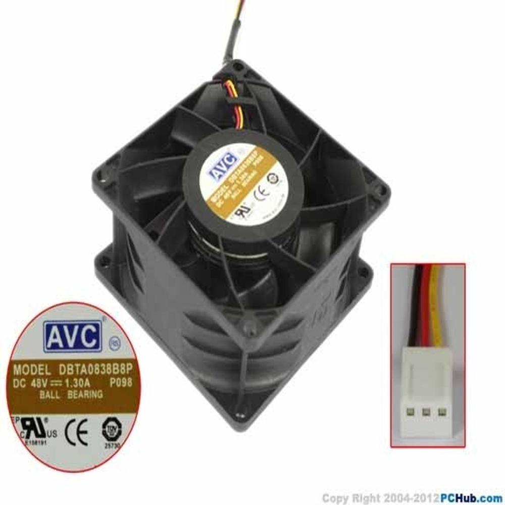 AVC DBTA0838B8P 48V DC 1.30A 8038mm Ball Bearing Industrial Axial Cooling Fan